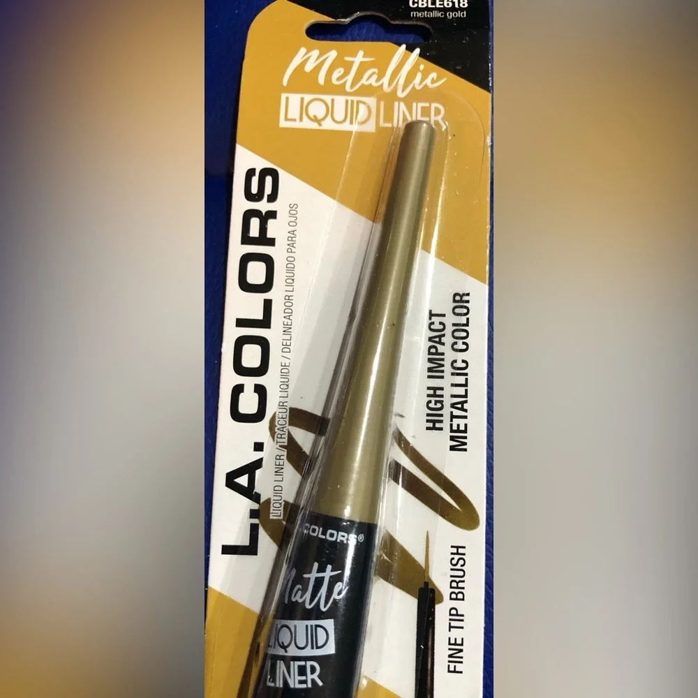 2pack high‎ impact matte & metallics fine tip brush liquid eyeliners new
